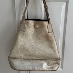 Tory Burch Gold Tote Bag